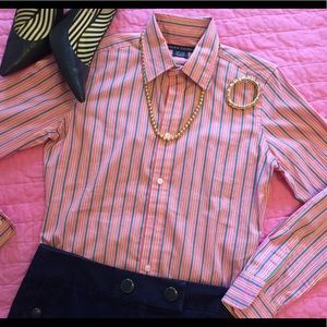 Ralph Lauren Pink/Green/Yellow Button Down Shirt